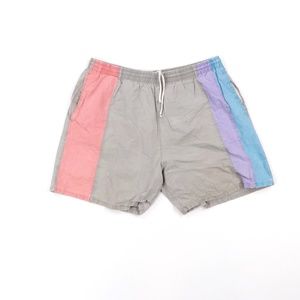 Vintage 90s Streetwear Faded Color Block Shorts
